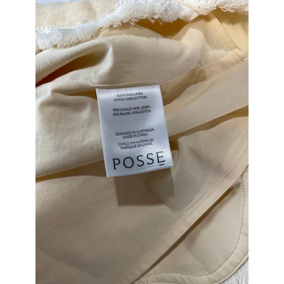 Posse 'Essie' Yellow Linen Kaftan Dress Size XXS - Picture 4 of 5
